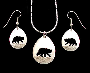 bear earrings necklace pendant