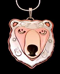 bearhead necklace pendant bear head