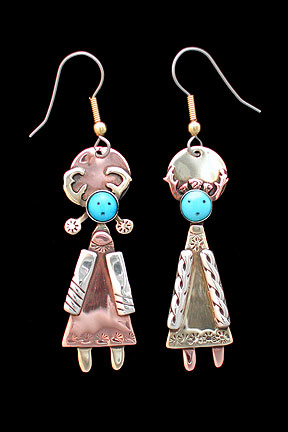 earrings holy people shaman turquoise male female