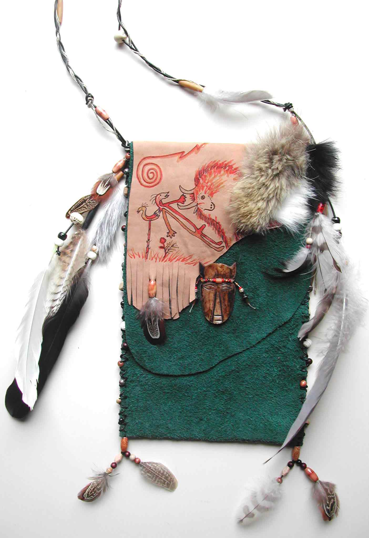 cave art pouch lg medicine pouch shamanic bag